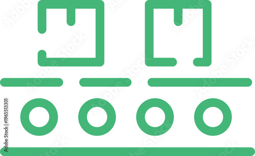 Minimalistic Rounded Stroke Conveyor Belt Icon