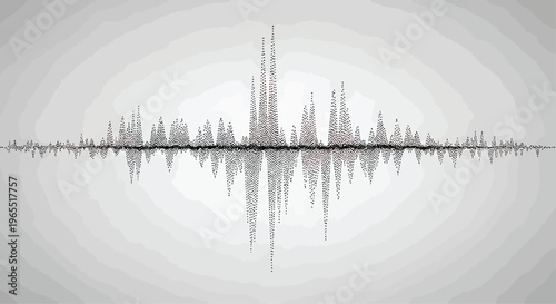 Sound Wave Pattern on Grey Background