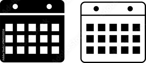 Comparison of empty and fully marked calendar squares on two calendar cards