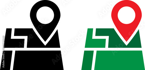 Contrasting map location pins on different styled maps for navigation purposes