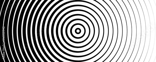 Radial halftone lattice background with circular gradient. Monochrome tonal transition with fade. Abstract geometric backdrop for modern design.