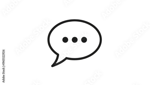 Vector icon sheet features a simple speech bubble with dots.