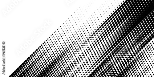 Black grunge halftone gradient banner concept