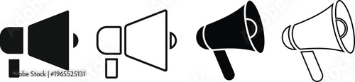 Megaphone icon set. Loudspeaker vector design.