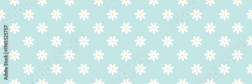 Illustration with a seamless pattern of spring flowers