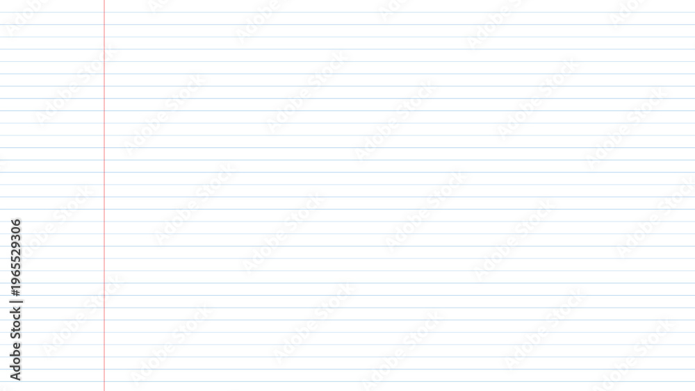 Obraz premium Lined Notebook Ruled Paper Vector Background for Back to School Education and Writing Projects
