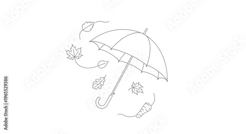 Umbrella in windy weather conditions.