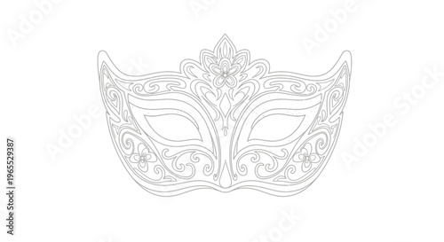 Intricately designed masquerade ball mask.