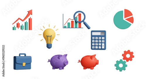 Business Finance Icons and Symbols.