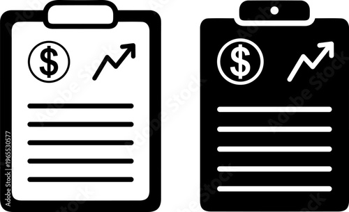 Clipboards with financial growth symbols indicating budgeting or investment tracking