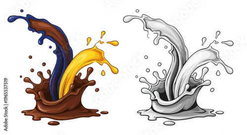 Chocolate and Milk Splash