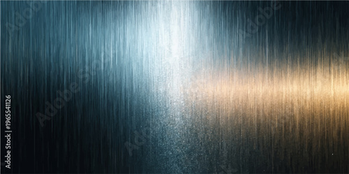 Abstract industrial metal surface, showcasing a spectrum of cool, blue hues, merging seamlessly with vibrant gold tones.