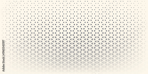 Triangle Shapes Vector Abstract Geometric Technology Background. Radial Composition Halftone Frame Triangular Retro Simple Pattern. Minimal Style Dynamic Tech Wallpaper