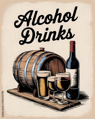 Alcohol drinks flyer design