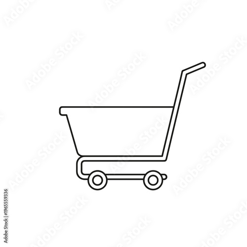 Shopping cart icon with wheels 4.