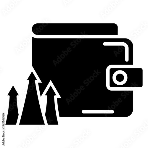 Increase sale icon vector. Income growth Illustration sign. Business growth symbol or logo.
