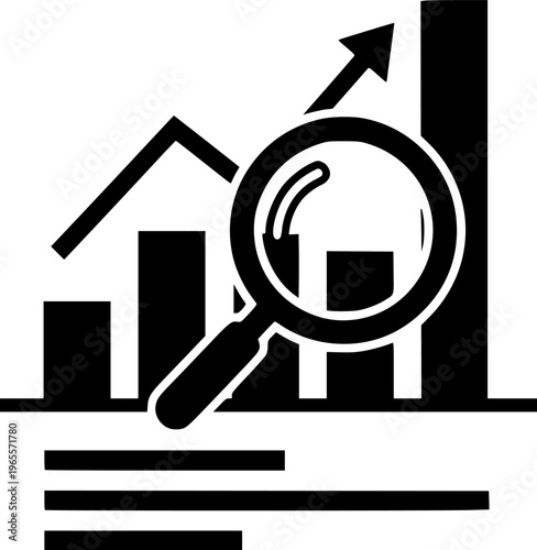 Analytics report icon in black
