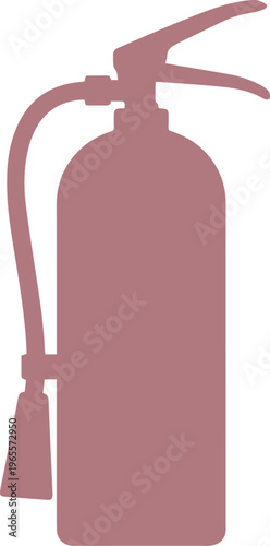 Minimalist fire extinguisher vector icon, safety equipment illustration, emergency fire suppression tool, essential industrial safety graphic for web and print