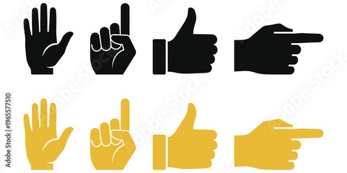 Hand Gestures Pointing and Thumbs Up