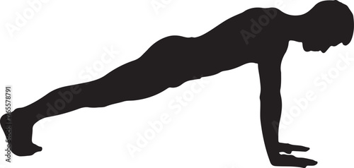 A person doing a push-up exercise