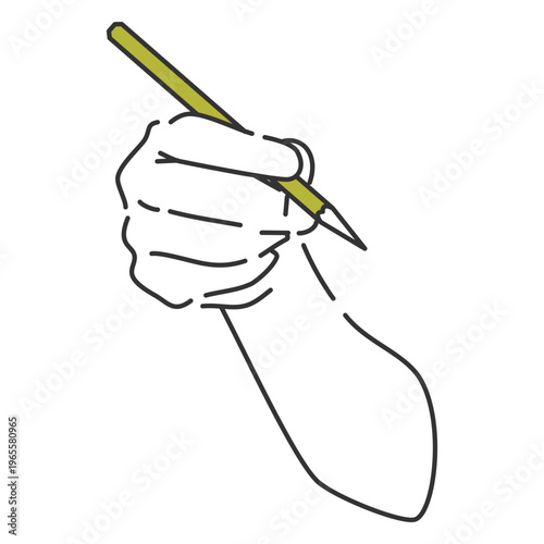 鉛筆を持つ手8