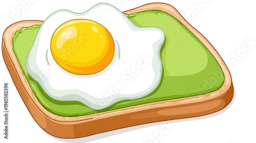 Delicious Toast with Egg and Avocado Healthy Breakfast Concept