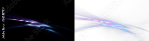 Konstfotografi Light swirls of colors on a transparent background create an abstract visual des