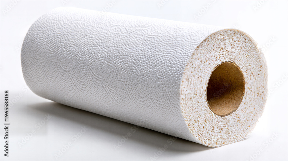 Fototapeta premium Paper towel roll presenting cleaning and absorbency concept
