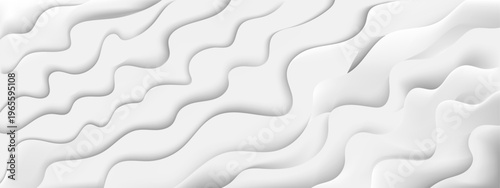 White texture Line surface. gray abstract pattern of layers of cut paper. wave wavy nature geometric modern. on white background on rectangle. vector illustration