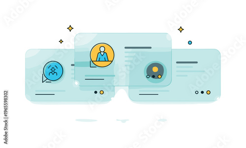 Frosted glass interface design featuring semi transparent cards with soft highlights and subtle glow expressing clarity, elegance, and contemporary aesthetics.