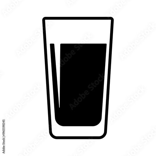 soft drink in tapered glass icon