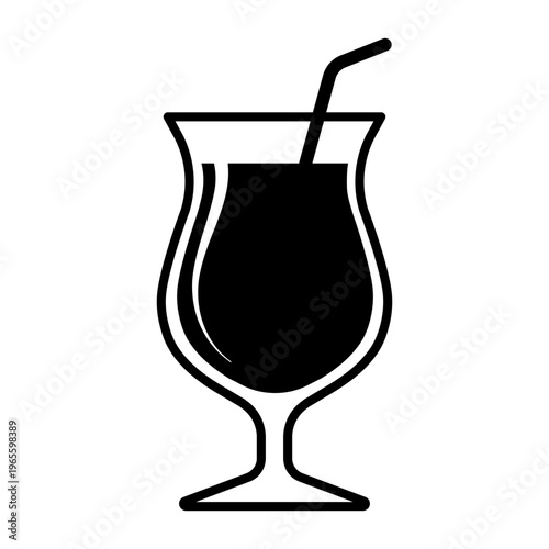 Tropical drink in poco grande glass icon