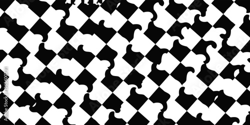 Black and white checkered pattern, Checkerboard seamless patternBlack and white checkered pattern, Checkerboard seamless pattern