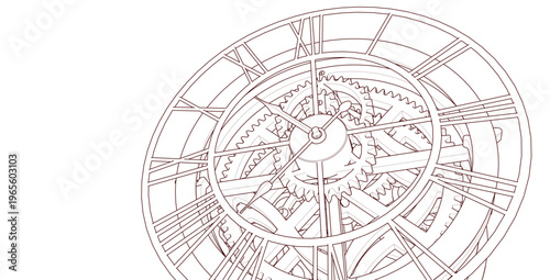 clock graphic symbol 3d illustration