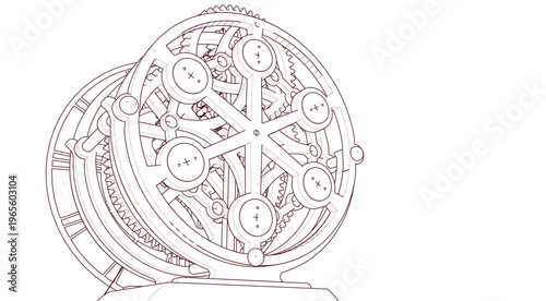 clock graphic symbol 3d illustration