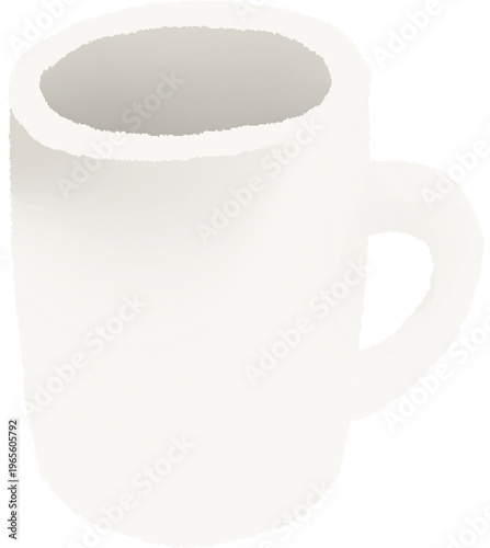 white cup isolated
