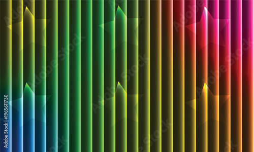 Vibrant Rainbow Gradient Vertical Stripes Abstract Background with Bright Neon Colors, Colorful Spectrum Lines Wallpaper, Modern Minimal Geometric Backdrop Design