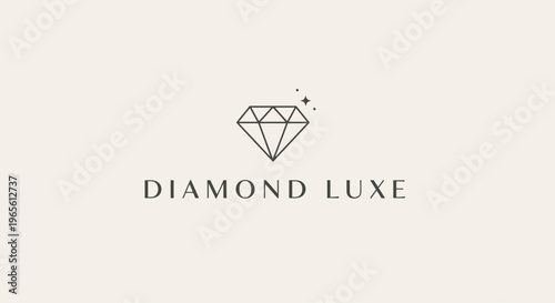 Diamond Luxe logo on beige background.
