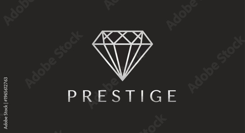 Luxury brand logo with diamond symbol.