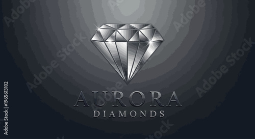 Aurora Diamonds logo with large diamond.