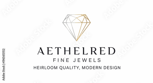 Aethelred fine jewels logo design.