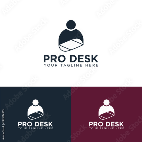 Minimalist Professional Worker Icon with Document Table.
