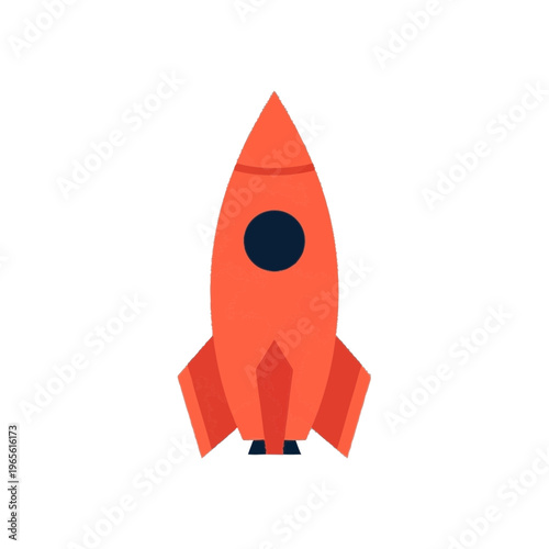 rocket ship vector illustration with refined shapes and versatile branding appeal, ideal for brand systems, posters, and editorial layouts