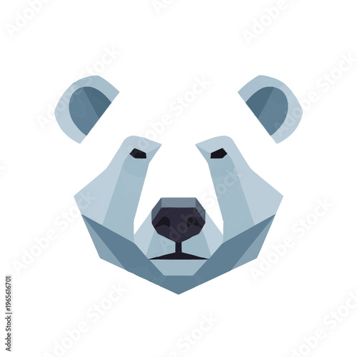 geometric bear face vector illustration with refined detail and versatile visual appeal, ideal for product pages, manuals, tutorials, and packaging