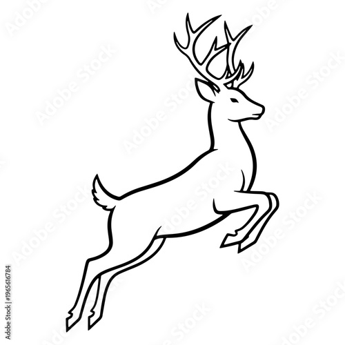 Playful deer Icon Vector Graphic