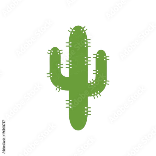 Modern green cactus plant design with fresh color harmony and decorative simplicity, created for botanical posters, labels, and lifestyle graphics