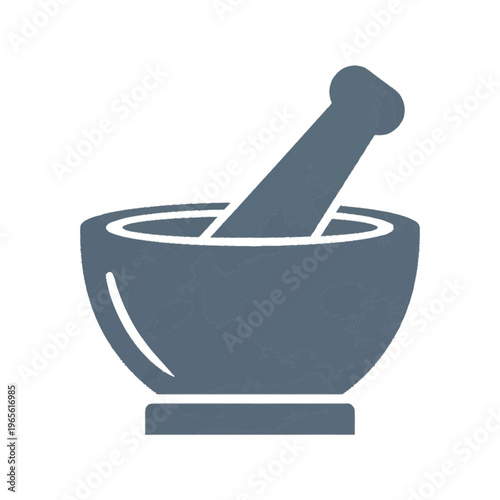 Modern mortar and pestle design with clean styling and clear functional character, created for product pages, manuals, tutorials, and packaging