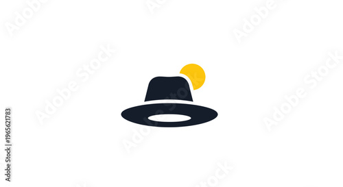 Black flying saucer spaceship disk.