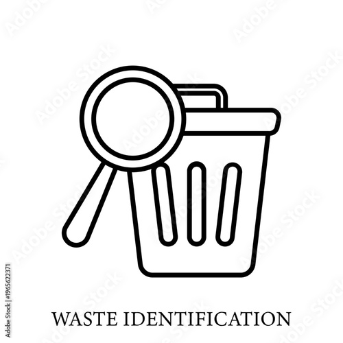 Waste Identification 5S Evaluation Icon for Lean Manufacturing and Workplace Organization