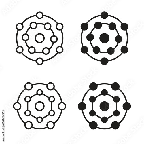 Antioxidant icon Isolated flat vector in outline and solid black
